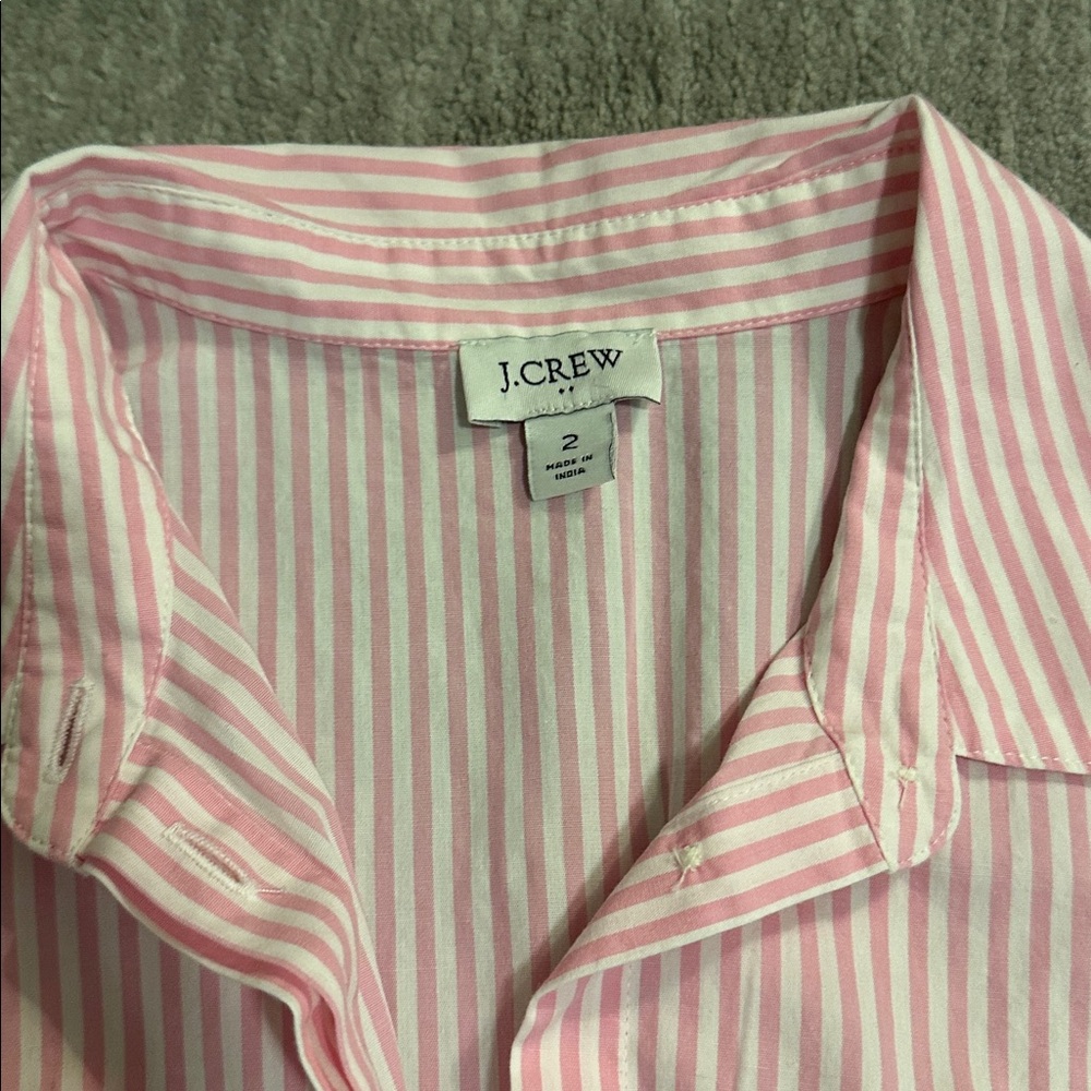 Pink Striped Button-Up Dress – Size 2 🌸 - Picture 2 of 7